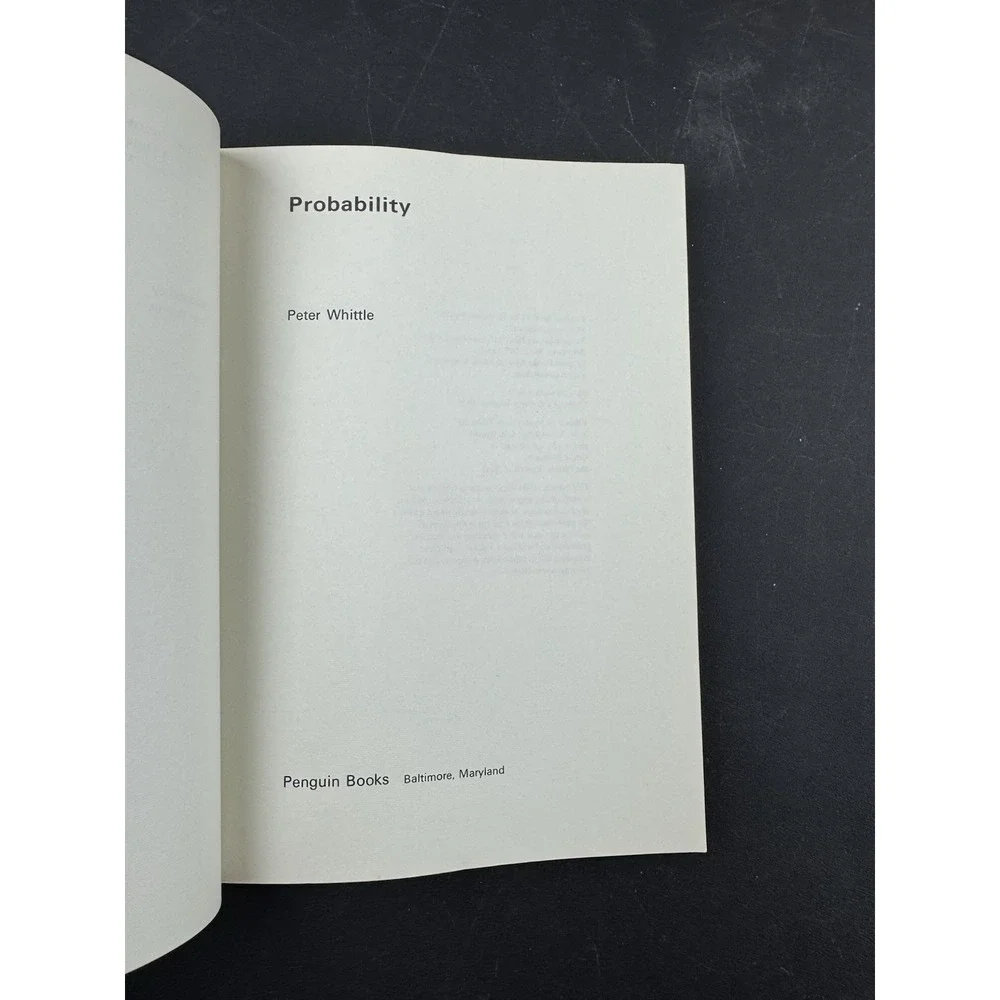 Probability Peter Whittle‎ 1970 pb